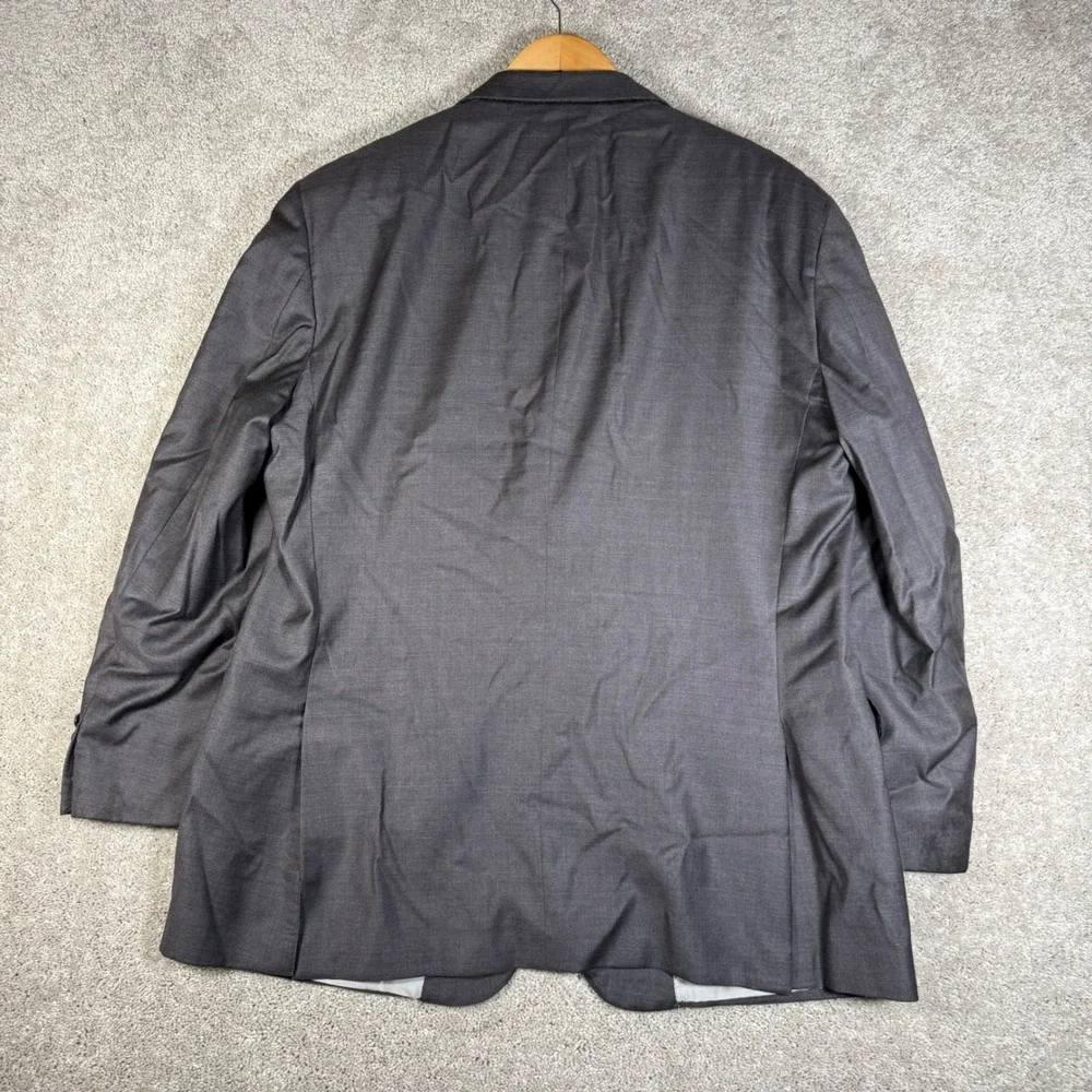 Samuelsohn Colombo Icewool 150's Wool Garner Dark Gray Suit Jacket Size 48L READ